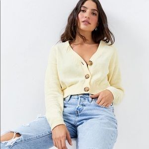 Urban outfitters cropped honey cardigan